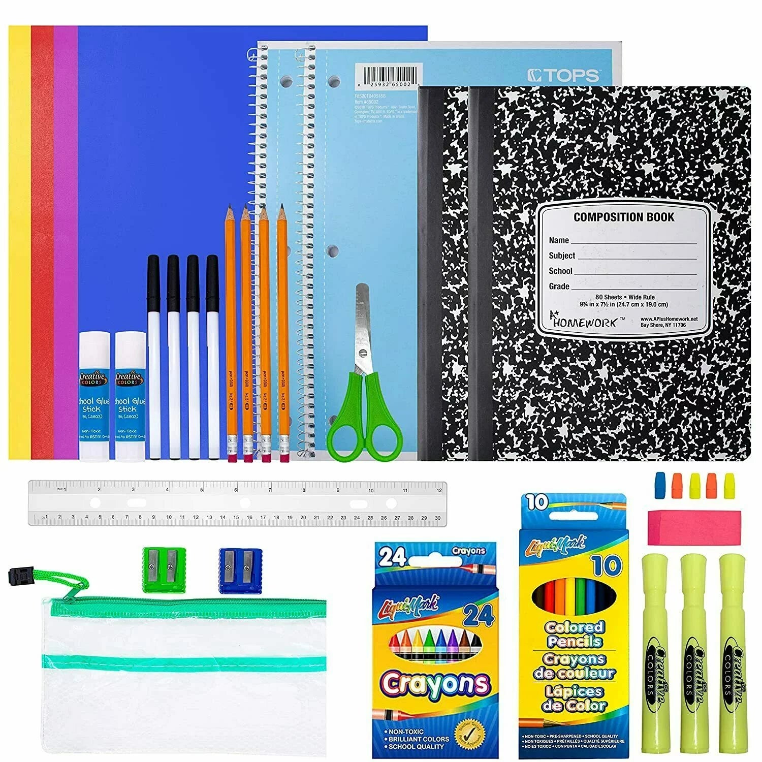 School Supplies for Kids, Back to School Supply Box, Double Set