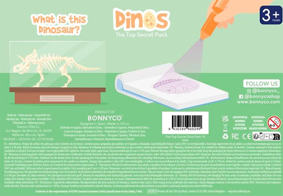 Invisible Ink Pen and Notebook Pack of 16 Dinosaur Party Favors for Kids | Spy Pen Dinosaur Birthday Party Supplies, Prizes for Kids | Magic Pen Birthday Party Favors, Prizes for Students
