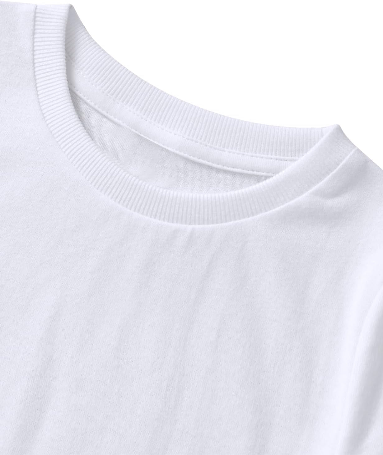 Boys' 100% Cotton Heavyweight Short Sleeve Crewneck T Shirt