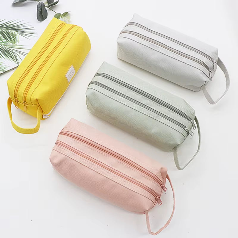 Pencil Case Trousse Scolaire Pink Ferace Cartuchera Para Lapices School Etui Kawaii Canvas Large Capacity Kalem Kutusu Newme Box