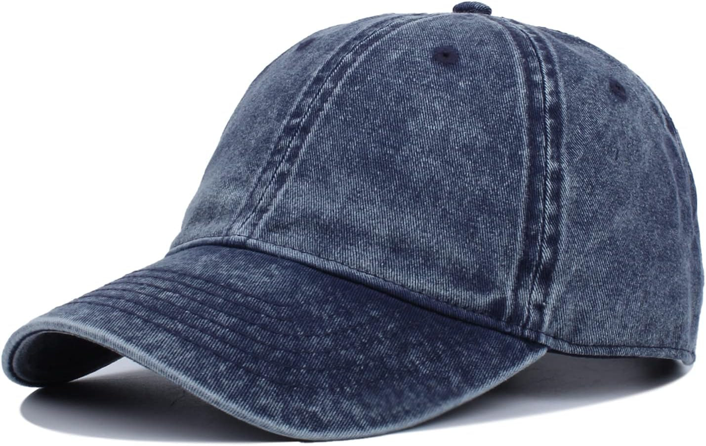 Men and Women Washed Cotton Baseball Cap Snow Classic Style Adjustable Low Profile Dad Hat