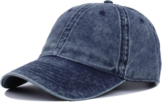 Men and Women Washed Cotton Baseball Cap Snow Classic Style Adjustable Low Profile Dad Hat