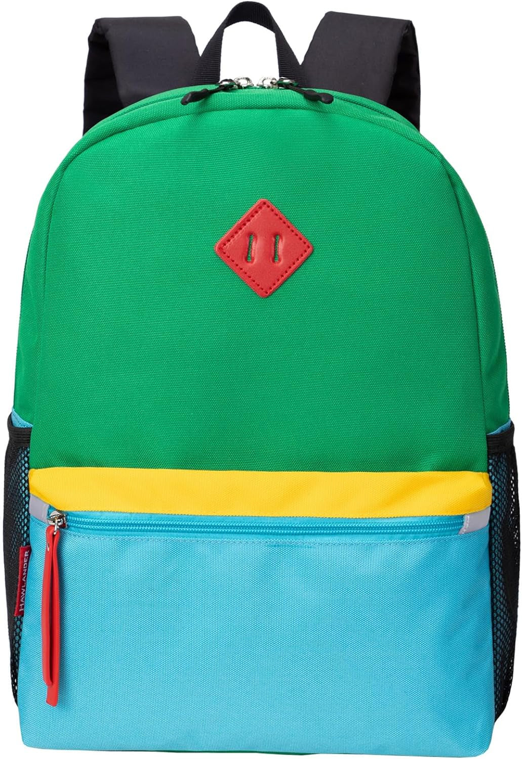 Little Kids Backpack for Boys Toddler School Bag Fits 3 to 6 Years Old, 15 Inch, Green Blue