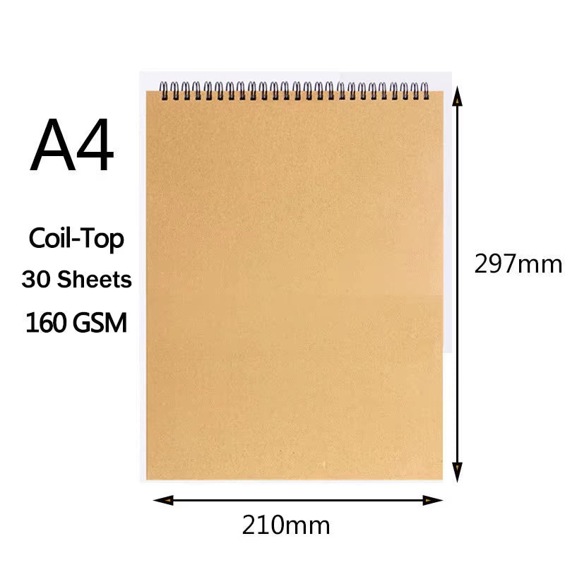 Professional Sketchbook Thick Paper Spiral Notebook Art School Supplies Pencil Drawing Notepad Stationery Cute Gel Pens Pencil
