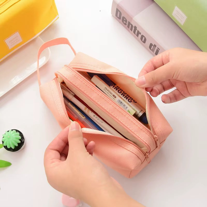Pencil Case Trousse Scolaire Pink Ferace Cartuchera Para Lapices School Etui Kawaii Canvas Large Capacity Kalem Kutusu Newme Box