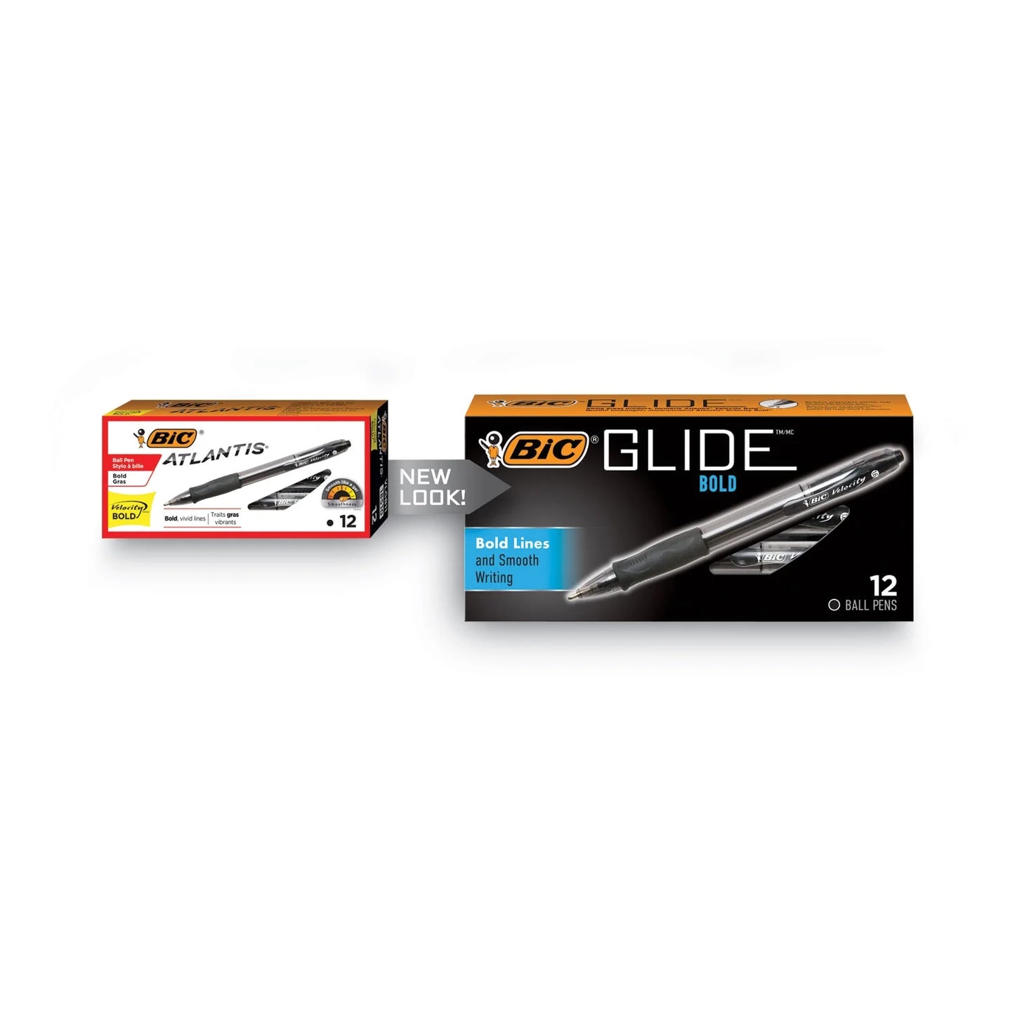 Glide Bold Retractable Ball Pen, Black, 1.6Mm Bold Point, 12 Pack
