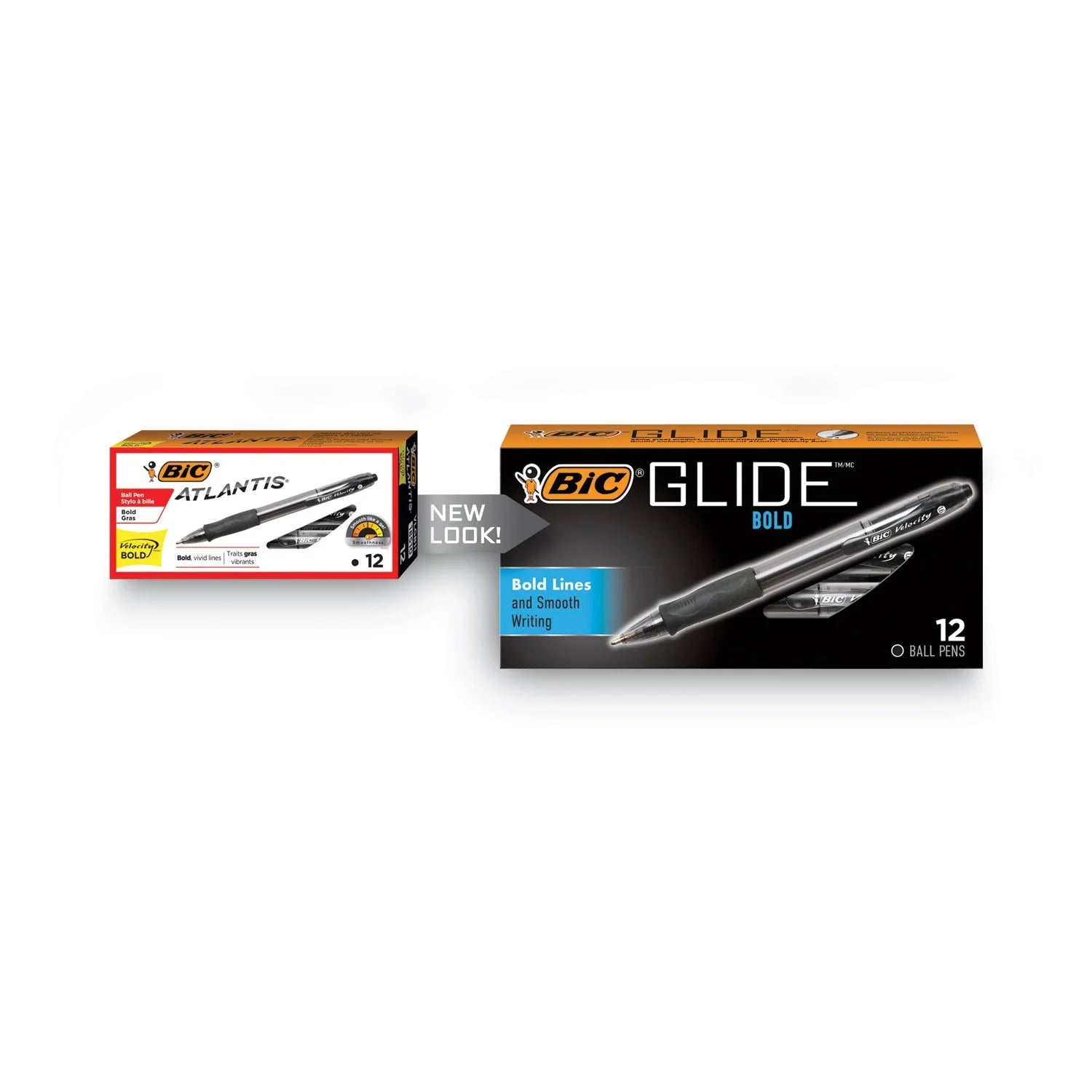 Glide Bold Retractable Ball Pen, Black, 1.6Mm Bold Point, 12 Pack