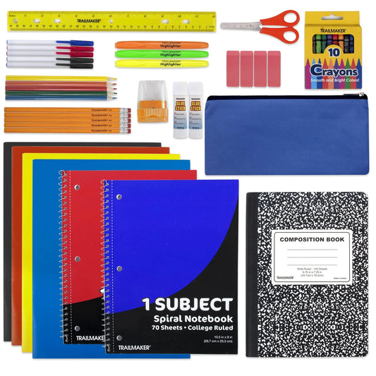 2355525 School Supply Kit, Assorted Color - 45 Piece - Case of 12
