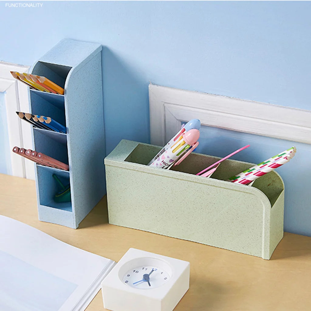 Multifunctional Pen Holder Pencil Holder for Desk, Pencil Cups Desk Accessories Holder, Makeup Brush Storage, Desktop Stationery Organizer for Office Home Supplies