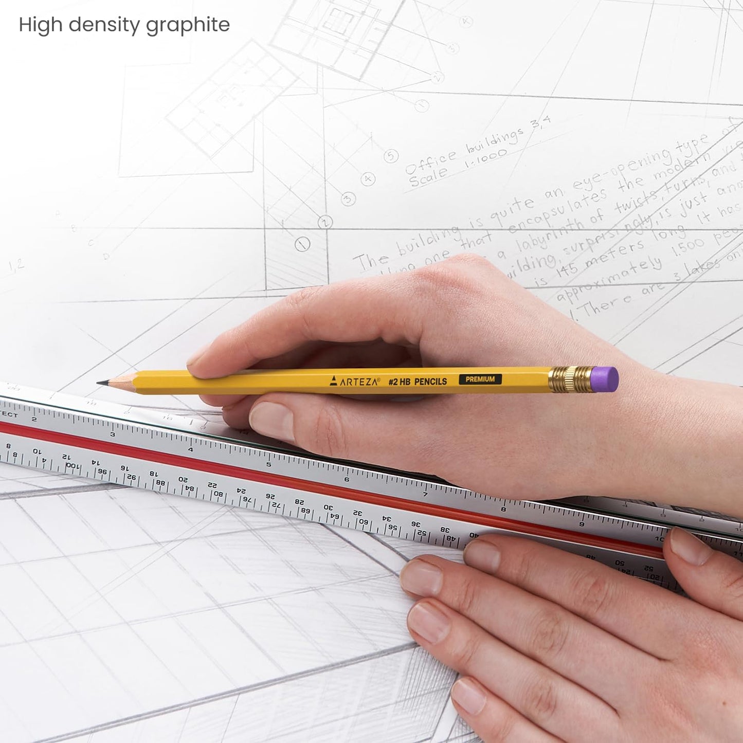 HB Pencils #2, Pack of 96 Wood-Cased Graphite Pre-Sharpened Pencils in Bulk, Office and School Supplies for Exams, Classrooms, Students