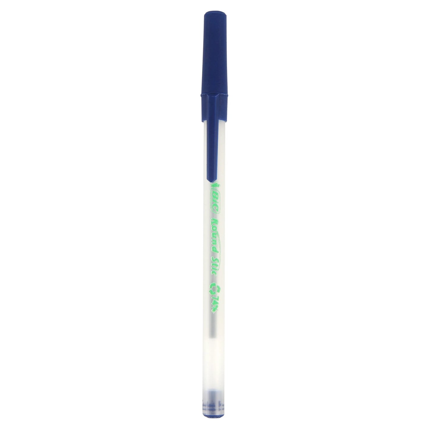 Ecolutions round Stic Ball Point Pen, Blue, 1.0Mm Medium Point, 50 Pack