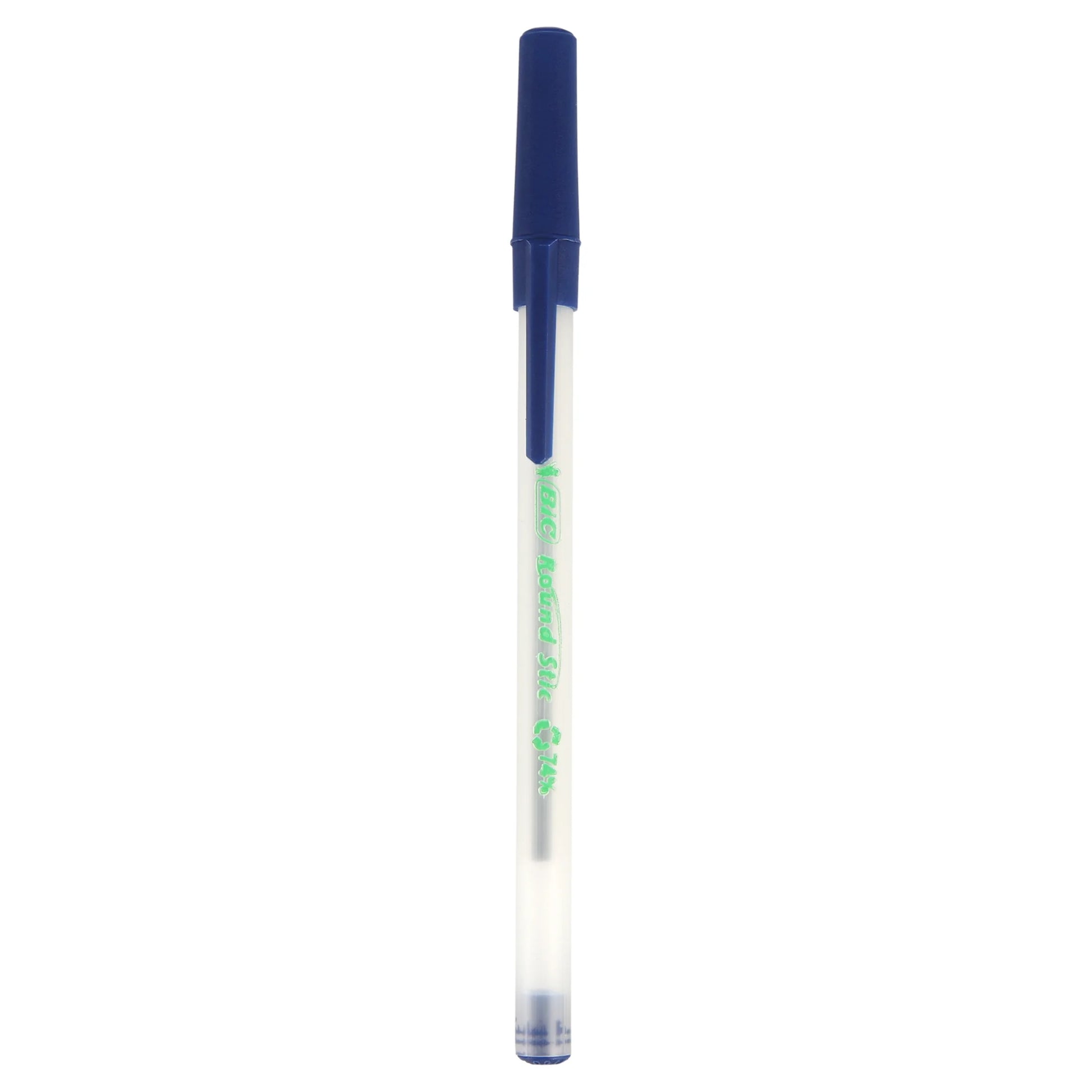 Ecolutions round Stic Ball Point Pen, Blue, 1.0Mm Medium Point, 50 Pack