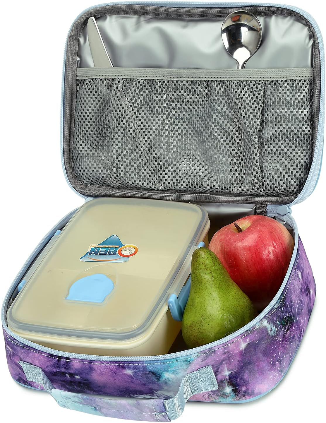 Lightweight Galaxy School Backpacks for Teen Girls Backpack with Lunch Bag (B Galaxy)