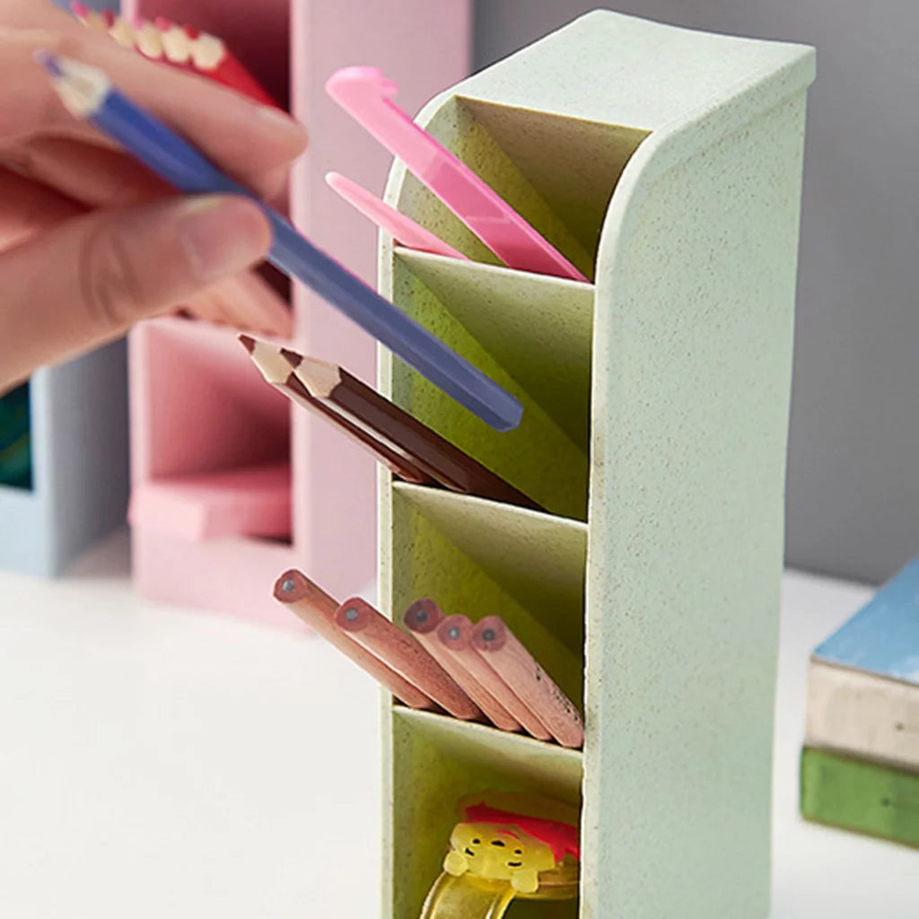 Multifunctional Pen Holder Pencil Holder for Desk, Pencil Cups Desk Accessories Holder, Makeup Brush Storage, Desktop Stationery Organizer for Office Home Supplies