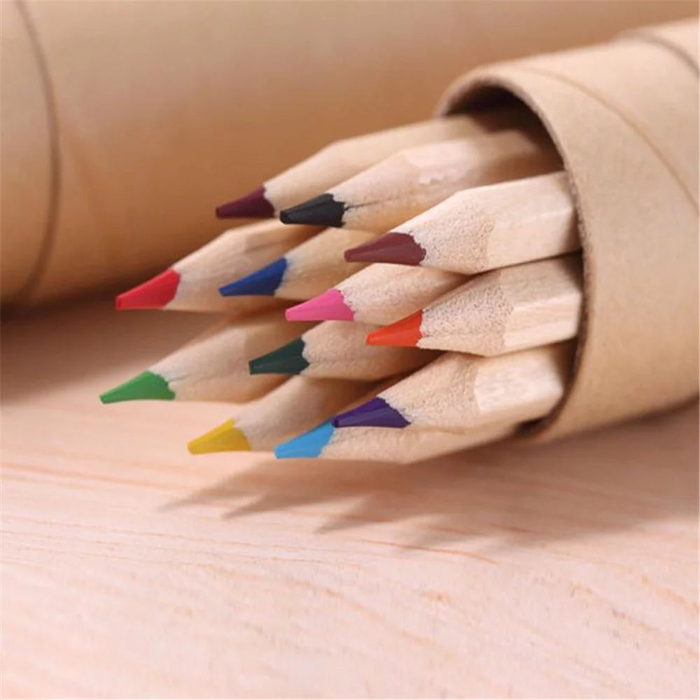 Colored Pencils Back to School Supplies Back to School Supplies Color Pen Pencil Small Pencil Painting 12 Color Office Stationery Office Supplies