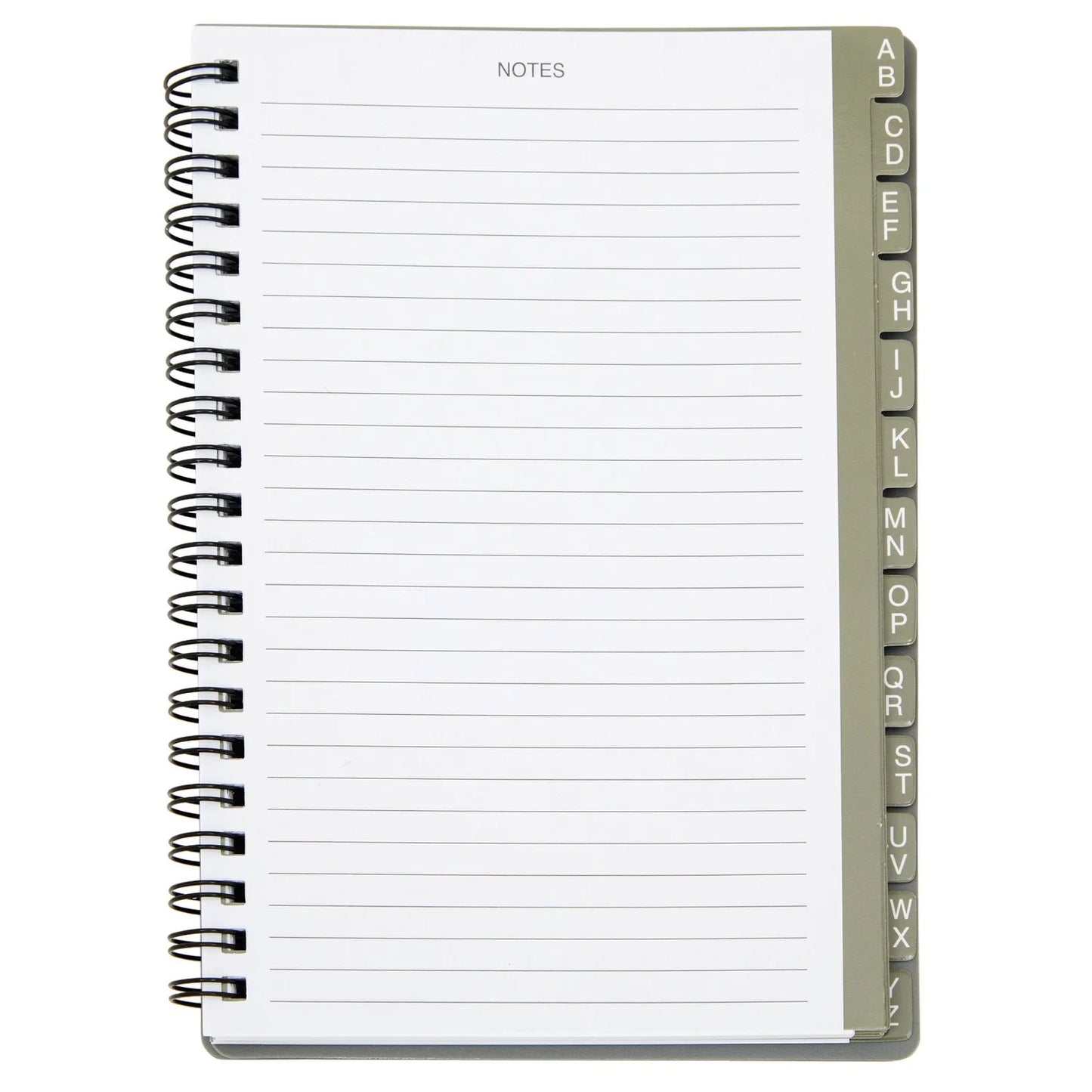 2-Pack Spiral Password Keeper Book with Alphabetical Tabs, Password Notebook for Internet and Computer Login, Username, Passwords for Home, Office, Gray/Black (80 Lined Pages, 5X7 In)