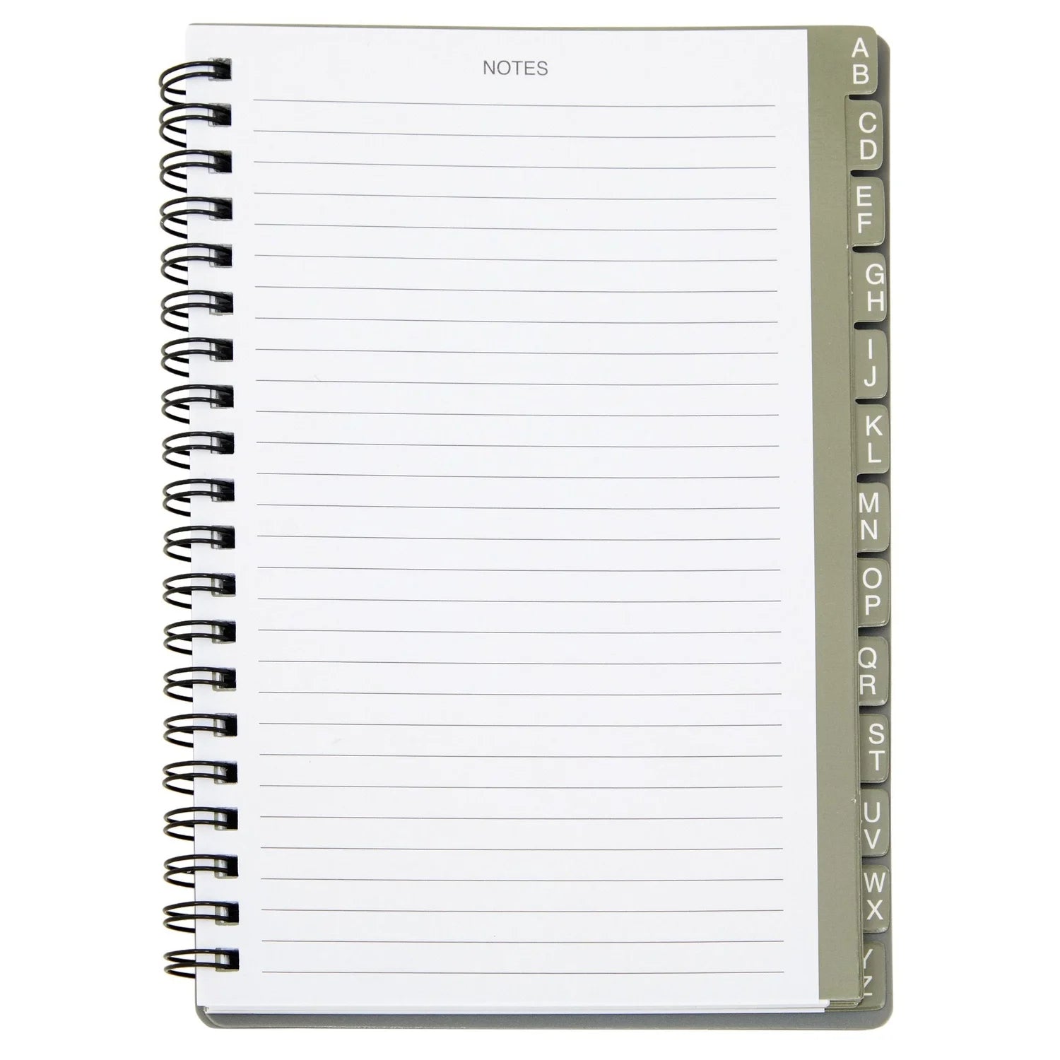 2-Pack Spiral Password Keeper Book with Alphabetical Tabs, Password Notebook for Internet and Computer Login, Username, Passwords for Home, Office, Gray/Black (80 Lined Pages, 5X7 In)