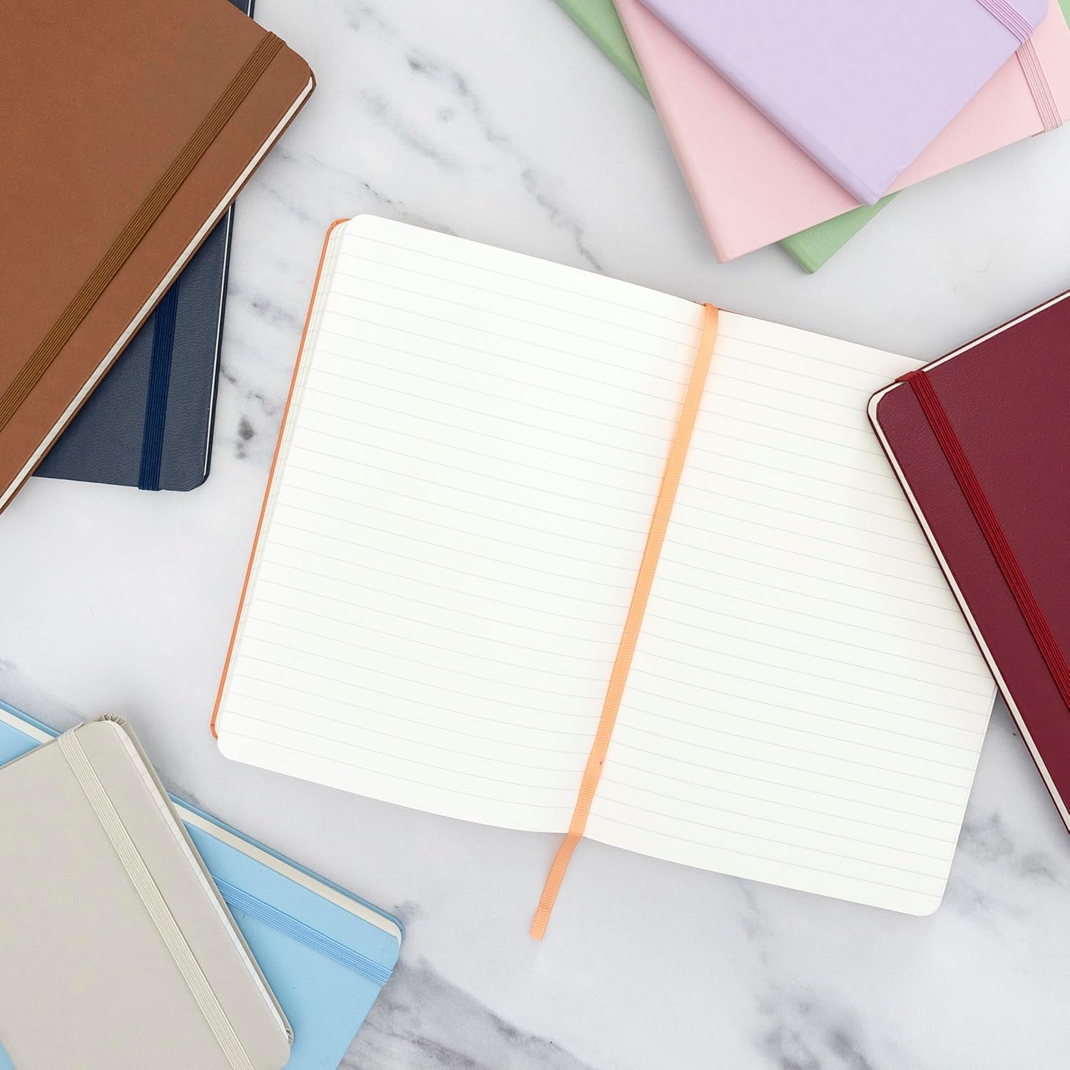 Lined Journal Notebook, (Sky Blue), 160 Pages, Medium 5.6 Inches X 8 Inches - 100 GSM Thick Paper, Hardcover