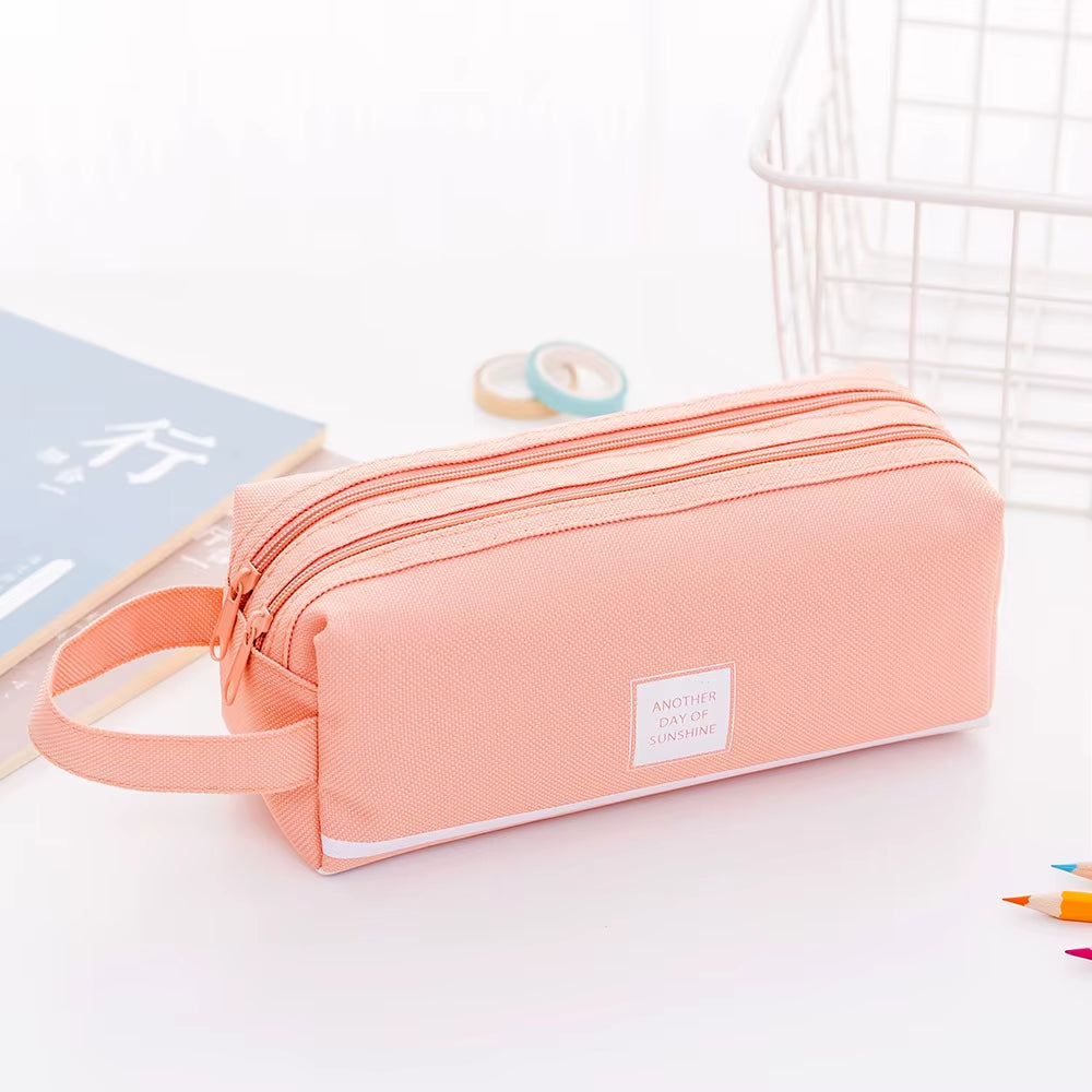 Pencil Case Trousse Scolaire Pink Ferace Cartuchera Para Lapices School Etui Kawaii Canvas Large Capacity Kalem Kutusu Newme Box