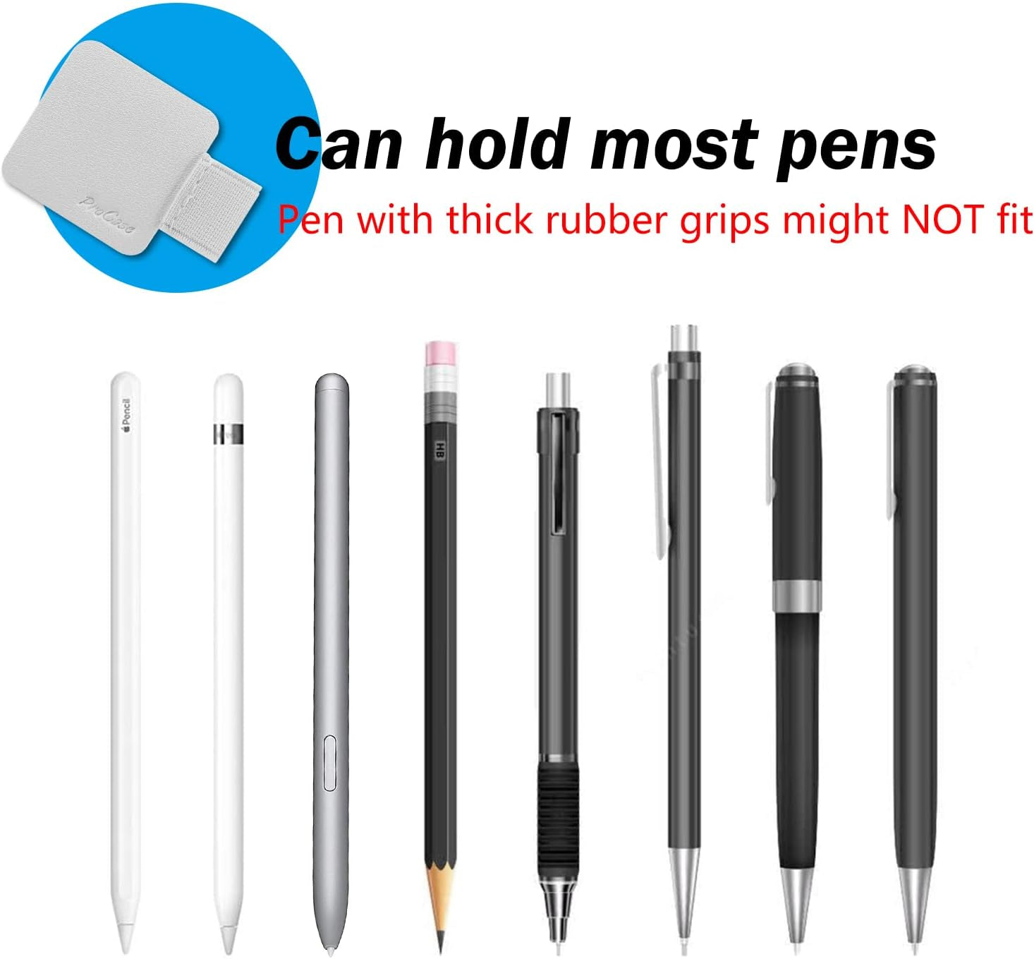 (5 Pack)  Pen Loop Holder for Notebooks Journals Planners Tablet Case, Self Adhesive Leather Pencil Holder with Elastic Loop for Pens, Apple Pencil, Stylus Pen -Assorted Colors