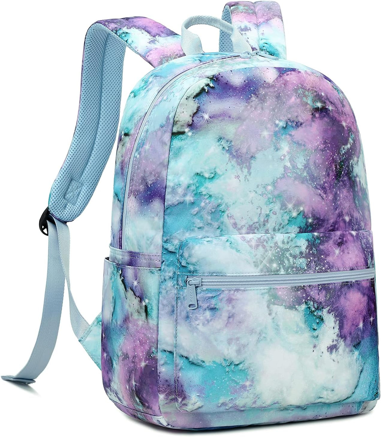 Lightweight Galaxy School Backpacks for Teen Girls Backpack with Lunch Bag (B Galaxy)