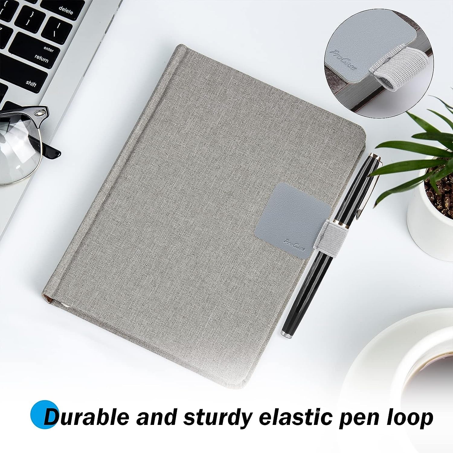 (5 Pack)  Pen Loop Holder for Notebooks Journals Planners Tablet Case, Self Adhesive Leather Pencil Holder with Elastic Loop for Pens, Apple Pencil, Stylus Pen -Assorted Colors