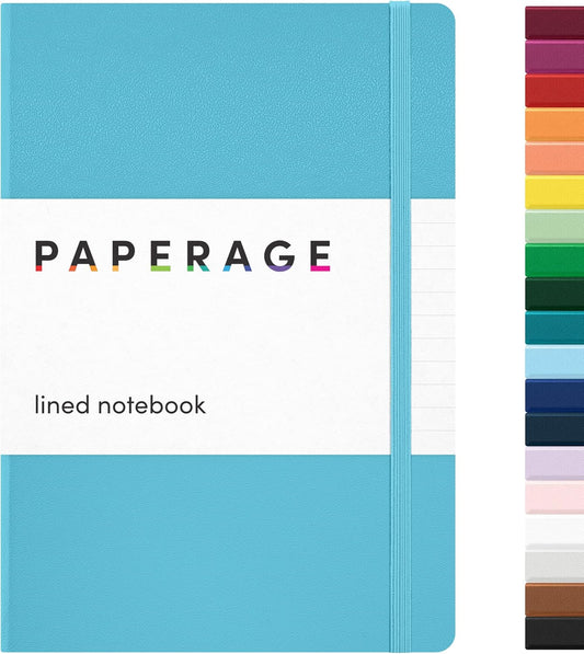 Lined Journal Notebook, (Sky Blue), 160 Pages, Medium 5.6 Inches X 8 Inches - 100 GSM Thick Paper, Hardcover