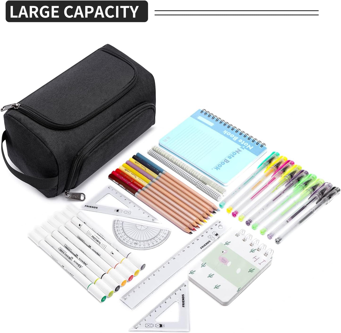 Large Capacity Pencil Case Organizer, Multifunctiona