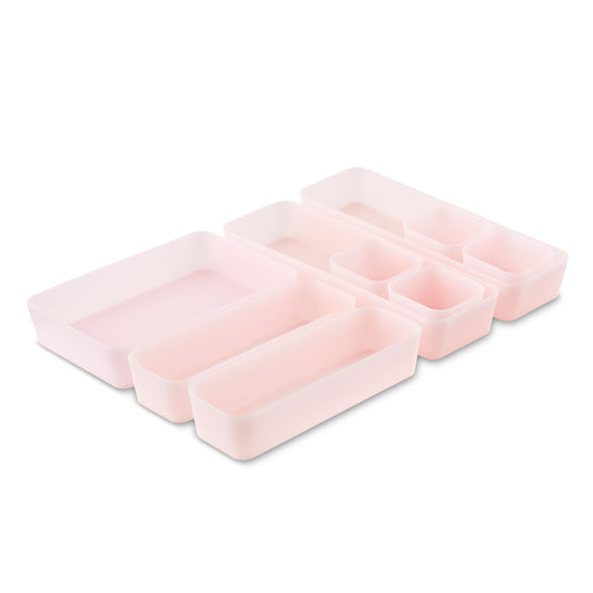 Drawer Organization Set, Pearl Blush, 9 Pieces