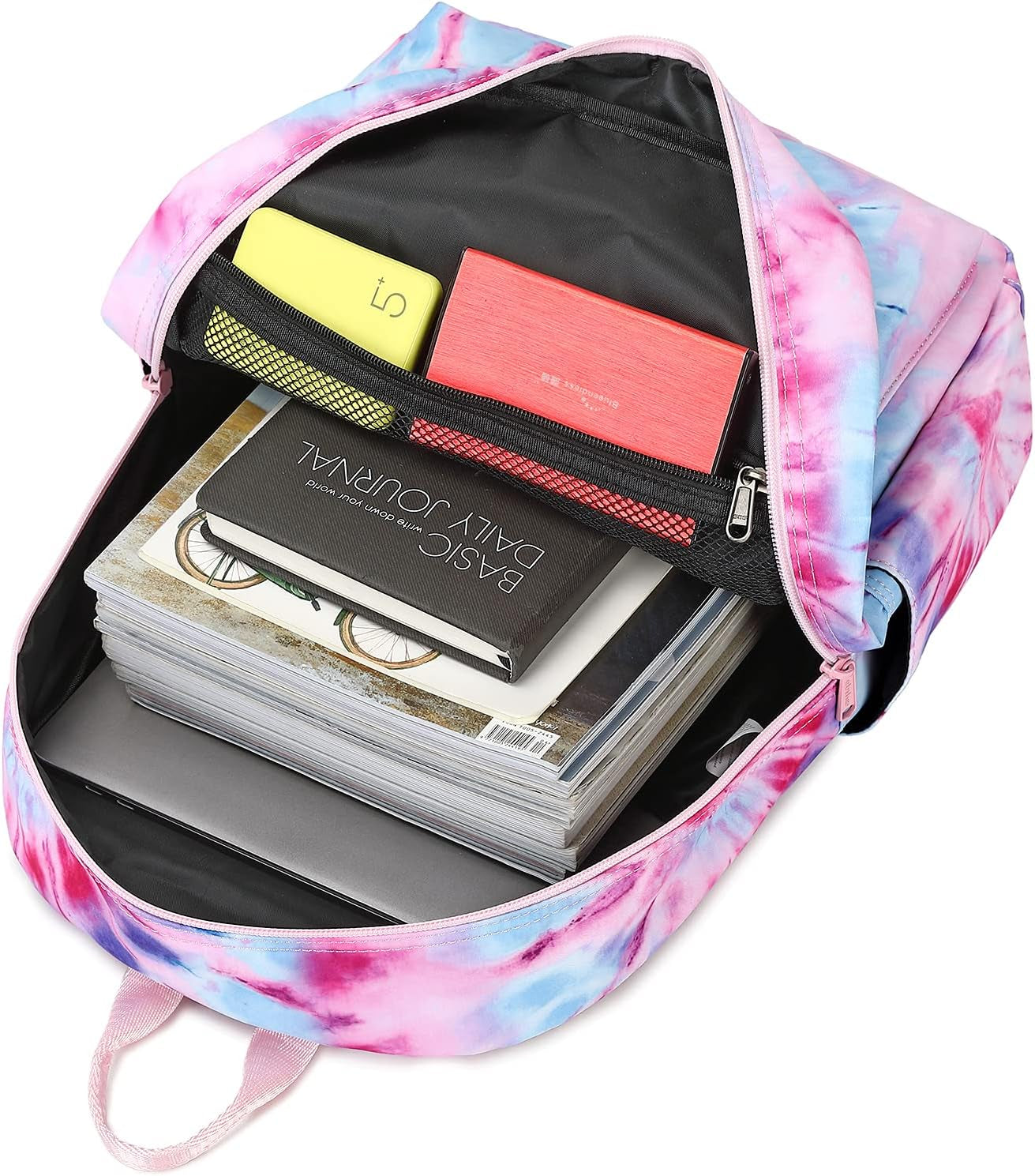 Lightweight Tie Dye School Backpacks for Teen Girls Backpack with Lunch Bag (B Tie Dye)