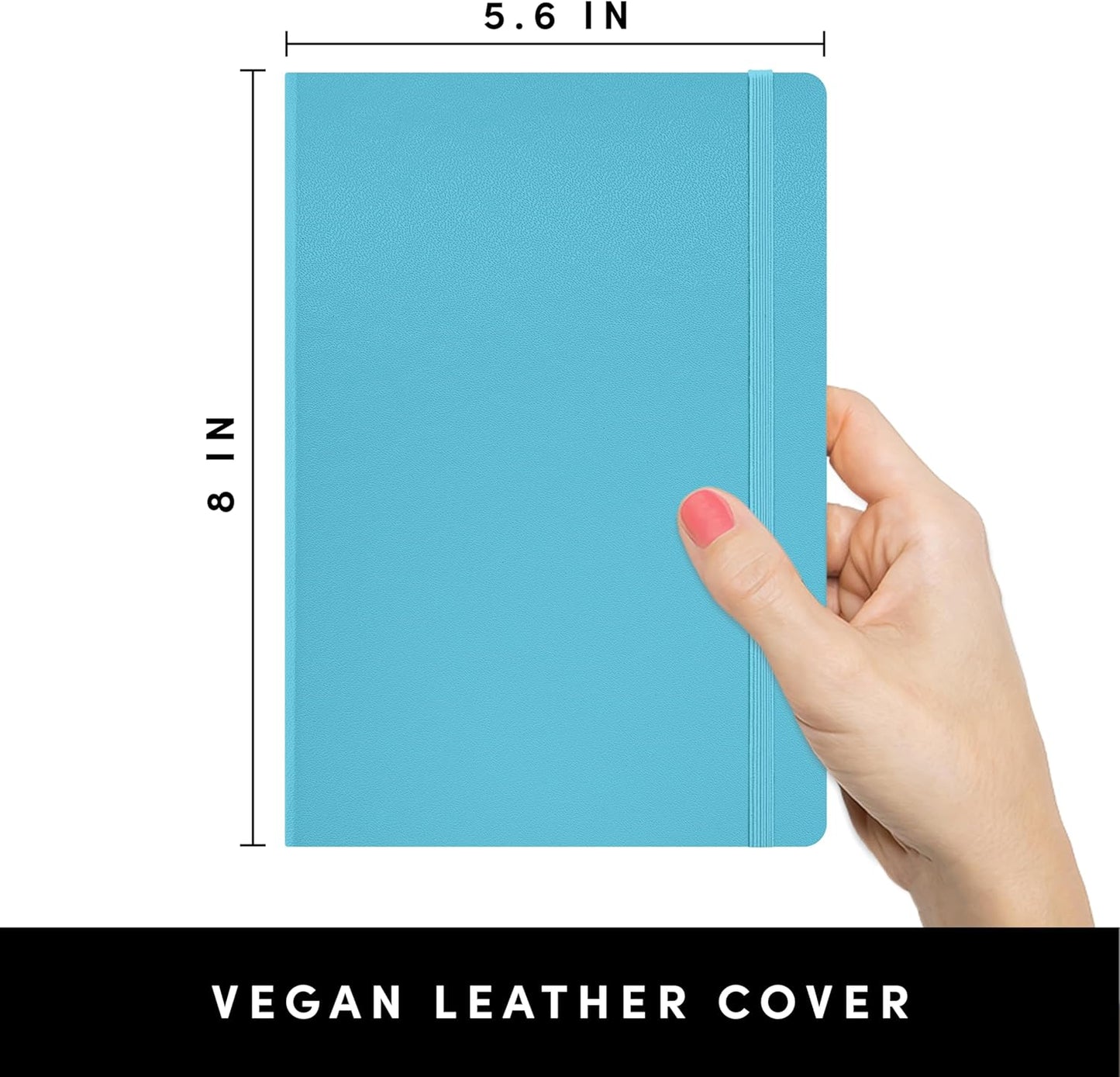 Lined Journal Notebook, (Sky Blue), 160 Pages, Medium 5.6 Inches X 8 Inches - 100 GSM Thick Paper, Hardcover