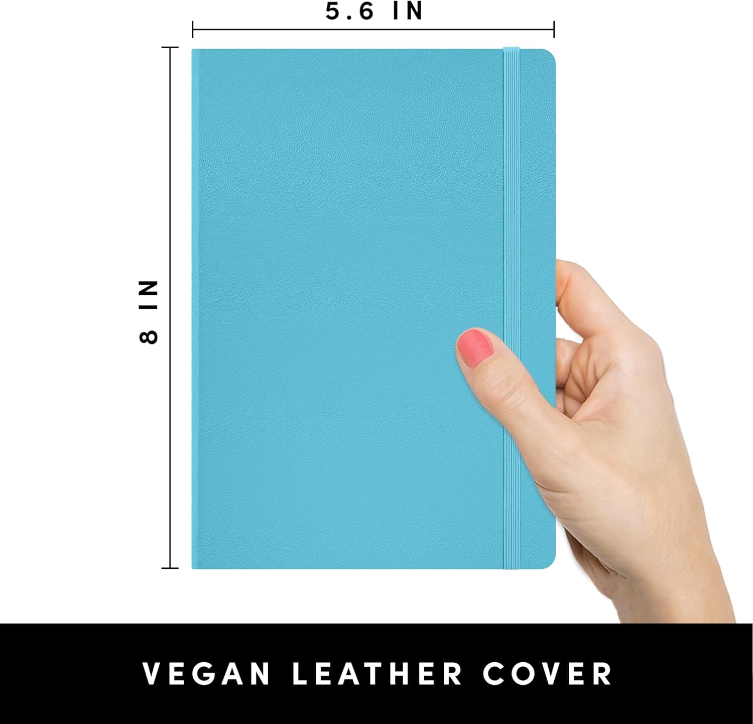 Lined Journal Notebook, (Sky Blue), 160 Pages, Medium 5.6 Inches X 8 Inches - 100 GSM Thick Paper, Hardcover