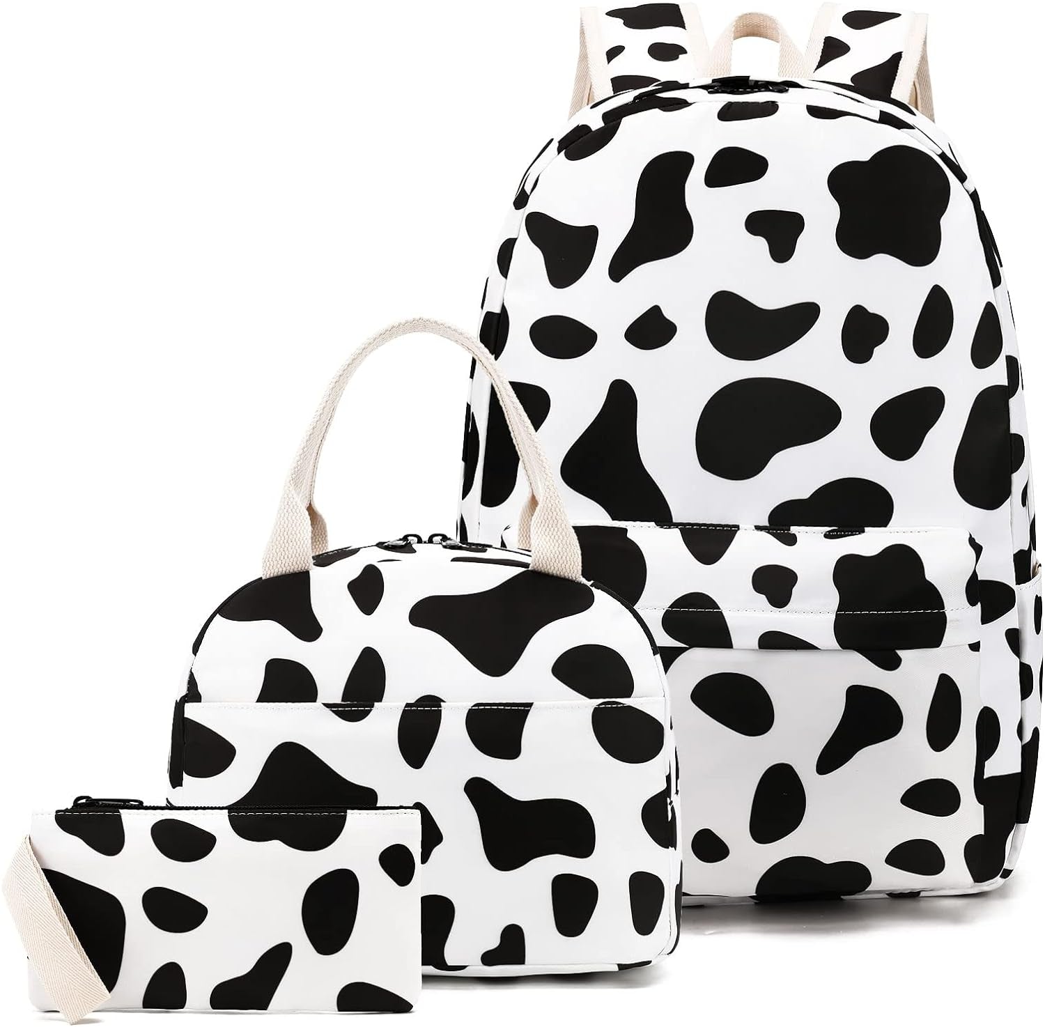 School Backpack for Teen Girls, Water Resistant Casual Daypack Laptop Backpack College Bookbag with Lunch Box and Pencil Case