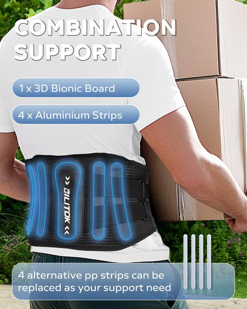 [Valentine'S Day Gift] Adjustable Back Support Belt for Men and Women – Breathable Lumbar Brace for Immediate Relief from Back Pain, Sciatica, Herniated Disc, and Scoliosis – Perfect for Home, Work, and Lifting Activities