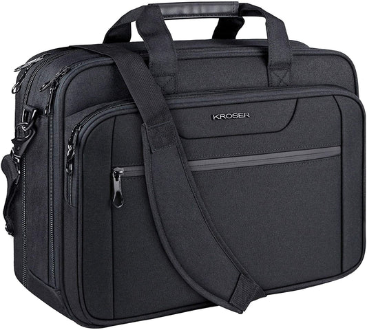 Laptop Bag Briefcase Fits up to 17.3" Laptop Shoulder Messenger Bag Computer Bag-Black