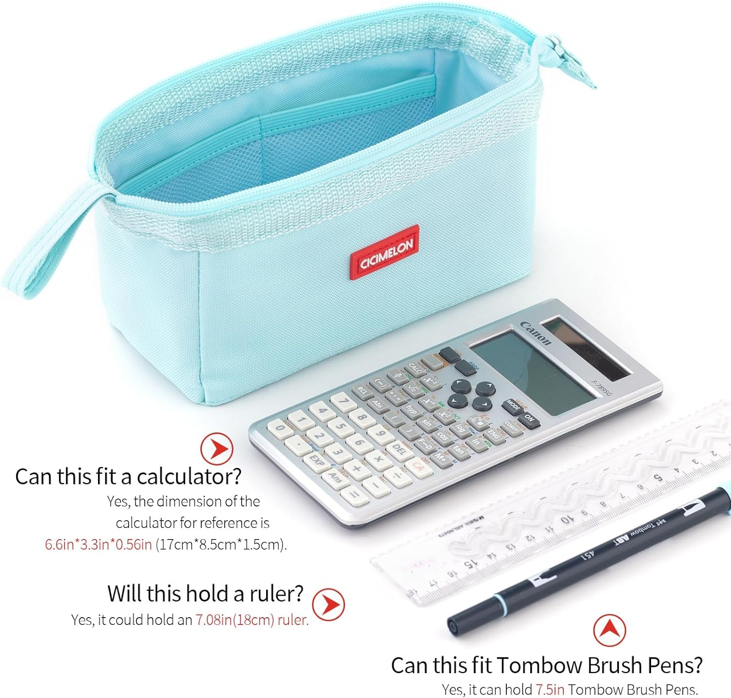 Pencil Case Large Capacity Pencil Pouch Pen Bag for School Teen Girl Boy Men Women