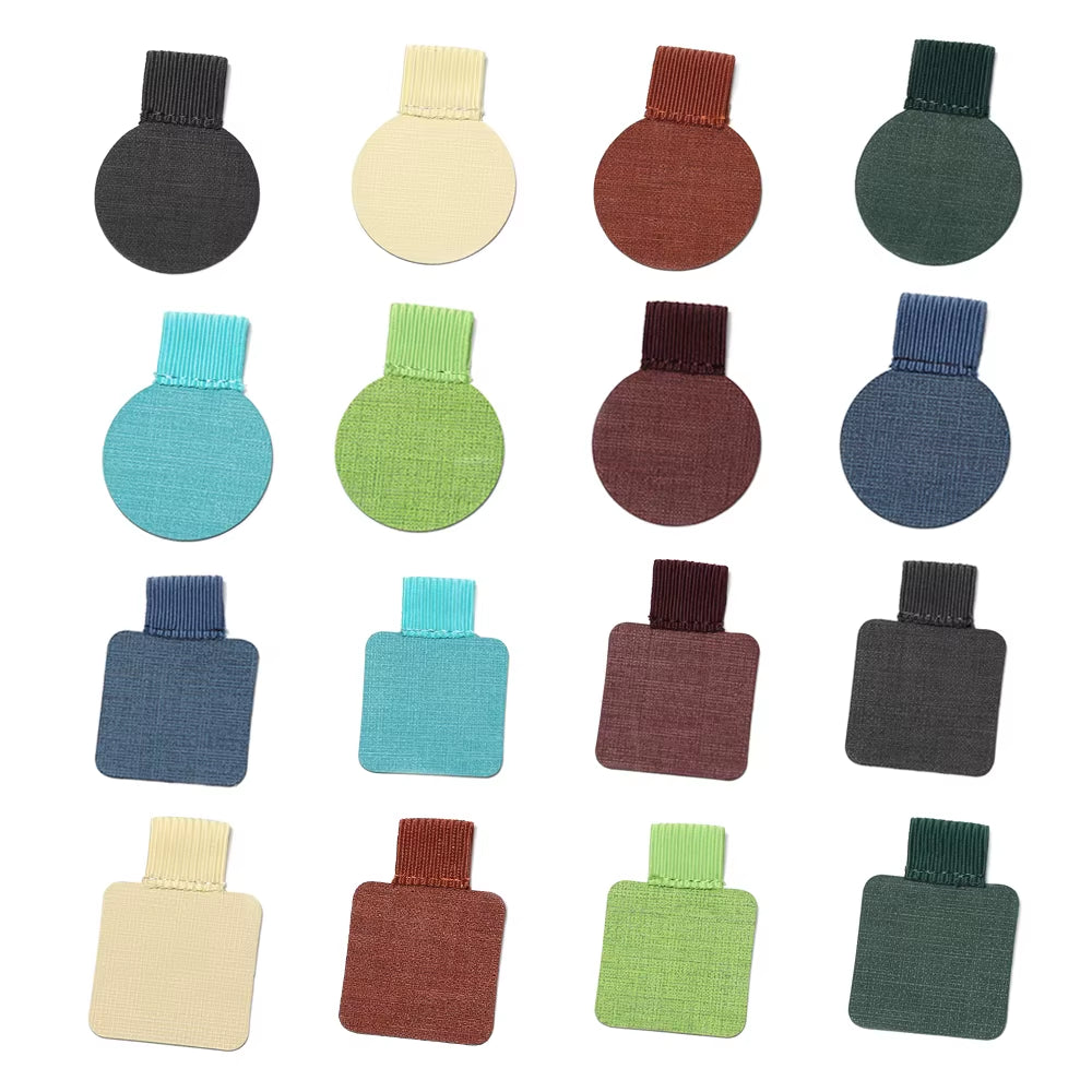 1PCS Colorful Self-Adhesive Leather Pen Clip Pencil Elastic Loop for Notebooks Journals Clipboards Pen Holder School Supplies